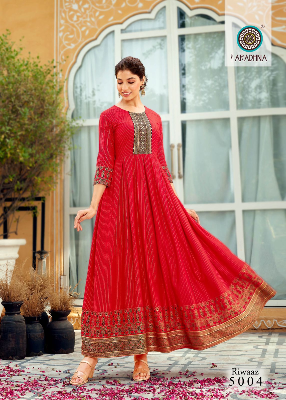 Aradhna Riwaaz 5 Printed Long Anarkali Kurti Catalog